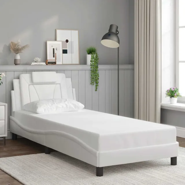 vidaXL Bedframe "Viana" zonder matras kunstleer wit 90x200 cm