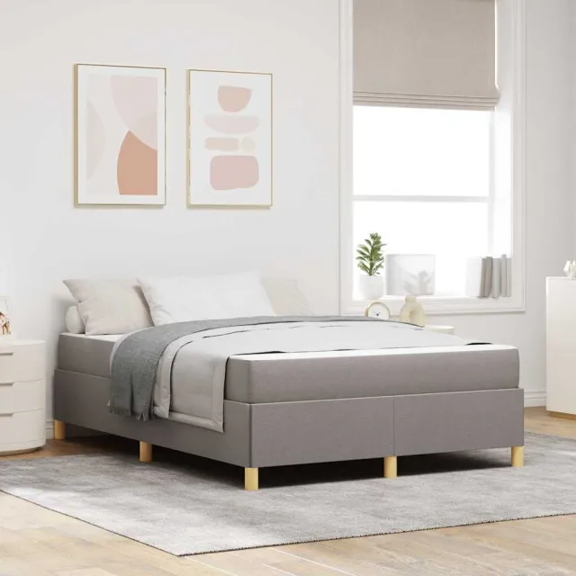 vidaXL Bedframe Taupe 140 x 200 cm Stof