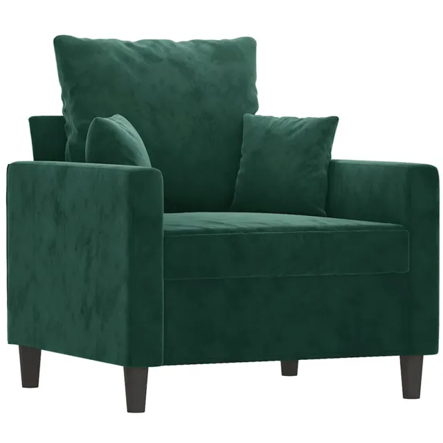 vidaXL Fauteuil - 60 - cm - fluweel - donkergroen