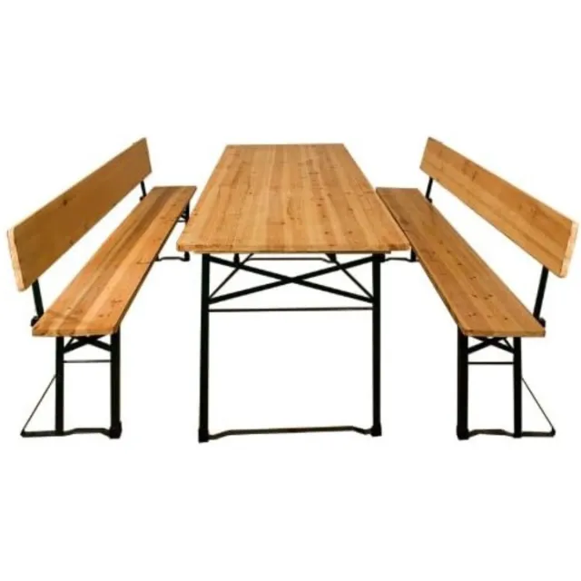 Thuys Biertafel – Biertafels – Biertafelset – 170 x 70 x 75cm – Bruin