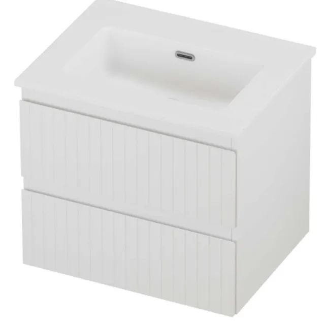 Proline Tribute Badmeubelset Porselein Elegant Gefreesd 60x46x54 cm Mat White Mat Wit