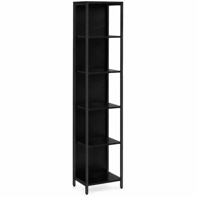 Sello! boekenkast – boekenrek – boeken – decoratie – led verlichting 25 kleuren – 5 planken – kantelbescherming – stalen frame zwart