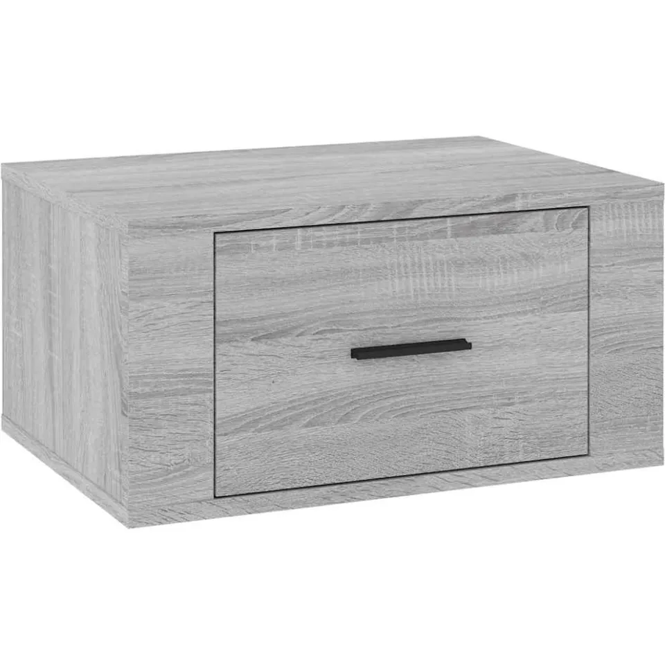 vidaXL Nachtkastje wandgemonteerd 50x36x25 cm grijs sonoma eikenkleur