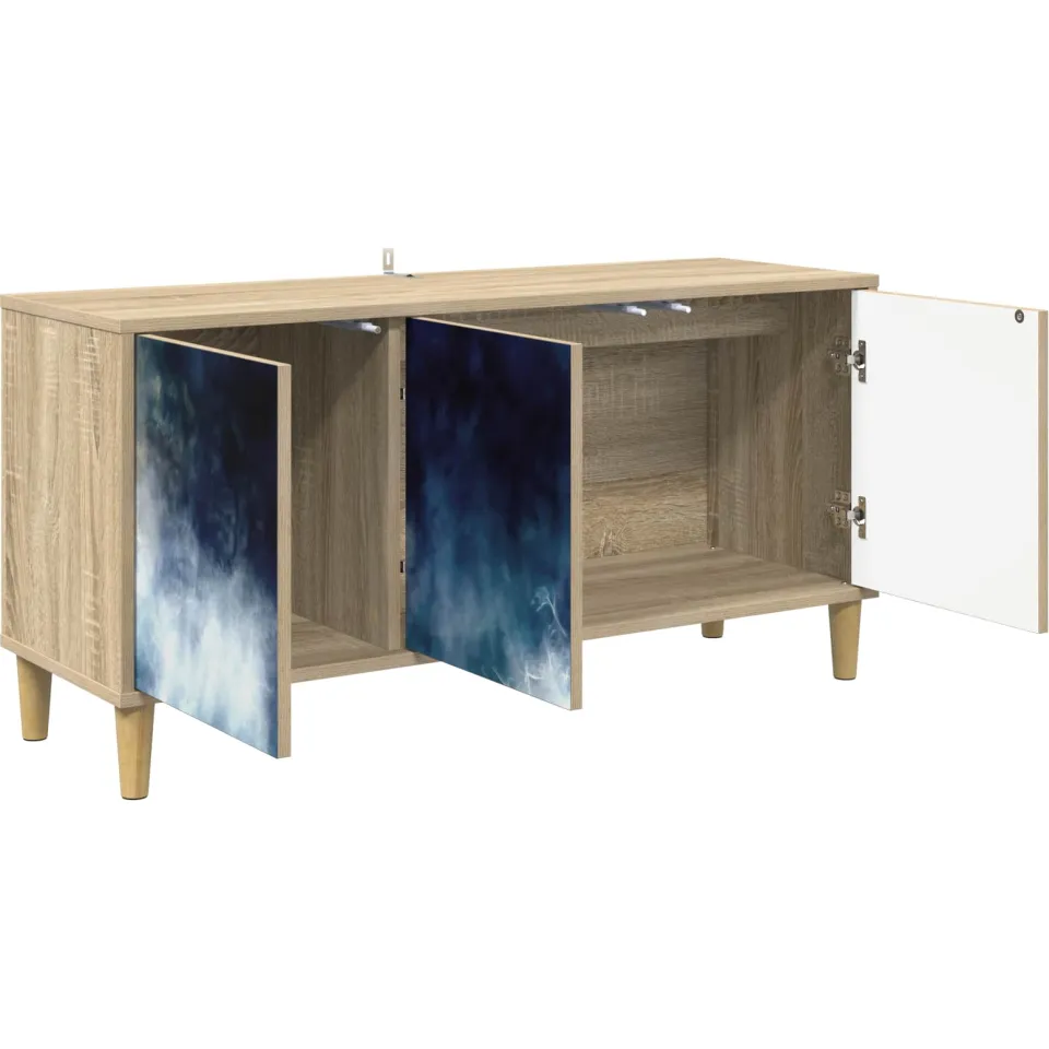 vidaXL Tv-meubel RAALTE 102 x 33 x 50 cm Sonoma Bewerkt hout Bruin