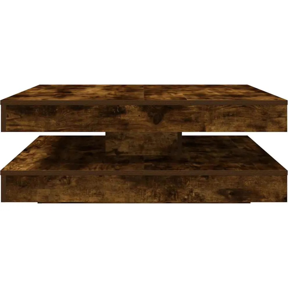 vidaXL Salontafel 360 graden draaibaar 90x90x34,5 cm gerookt eiken, foto 4