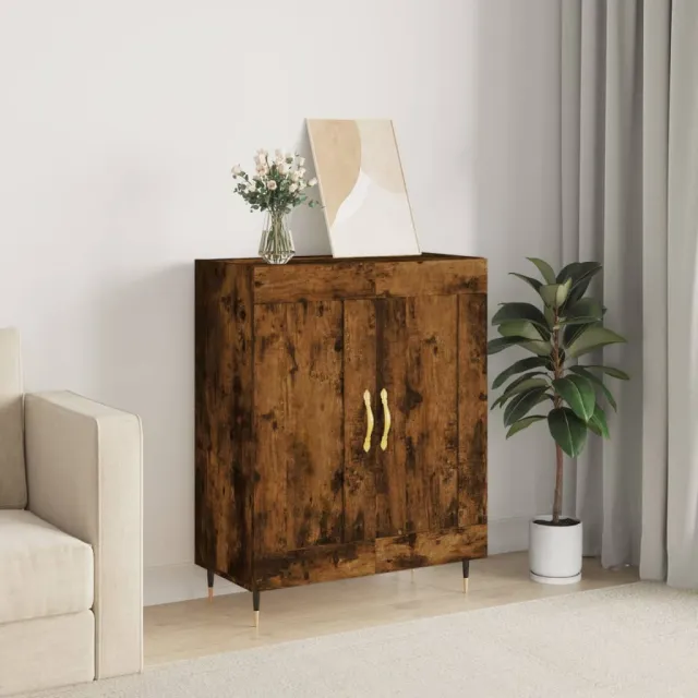 vidaXL Dressoir 69,5x34x90 cm bewerkt hout gerookt eikenkleurig, foto 2