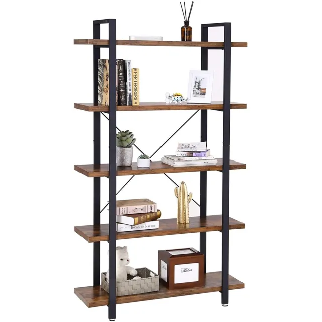 BEGRYF Boekenkast - metaal - houtlook - rustiek bruin/zwart - 105 x 29,5 x 177,5 cm rustiekbruin