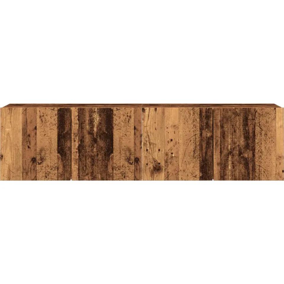 vidaXL Tv-meubels 2 st wandgemonteerd 80x30x41 cm oud houtkleurig Bruin
