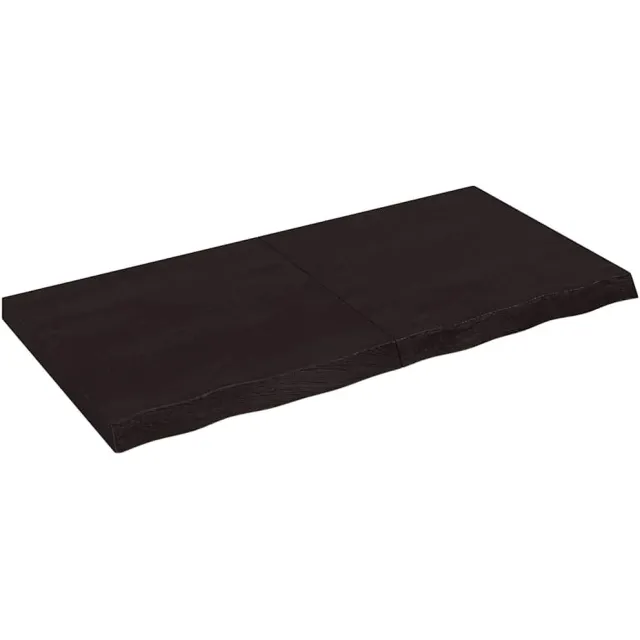 vidaXL Tafelblad 120x60x(2-6)cm behandeld eikenhout donkerbruin