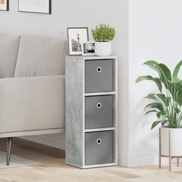 vidaXL Dressoir Beton Grijs 25,5 x 22 x 69,5 cm, foto 2