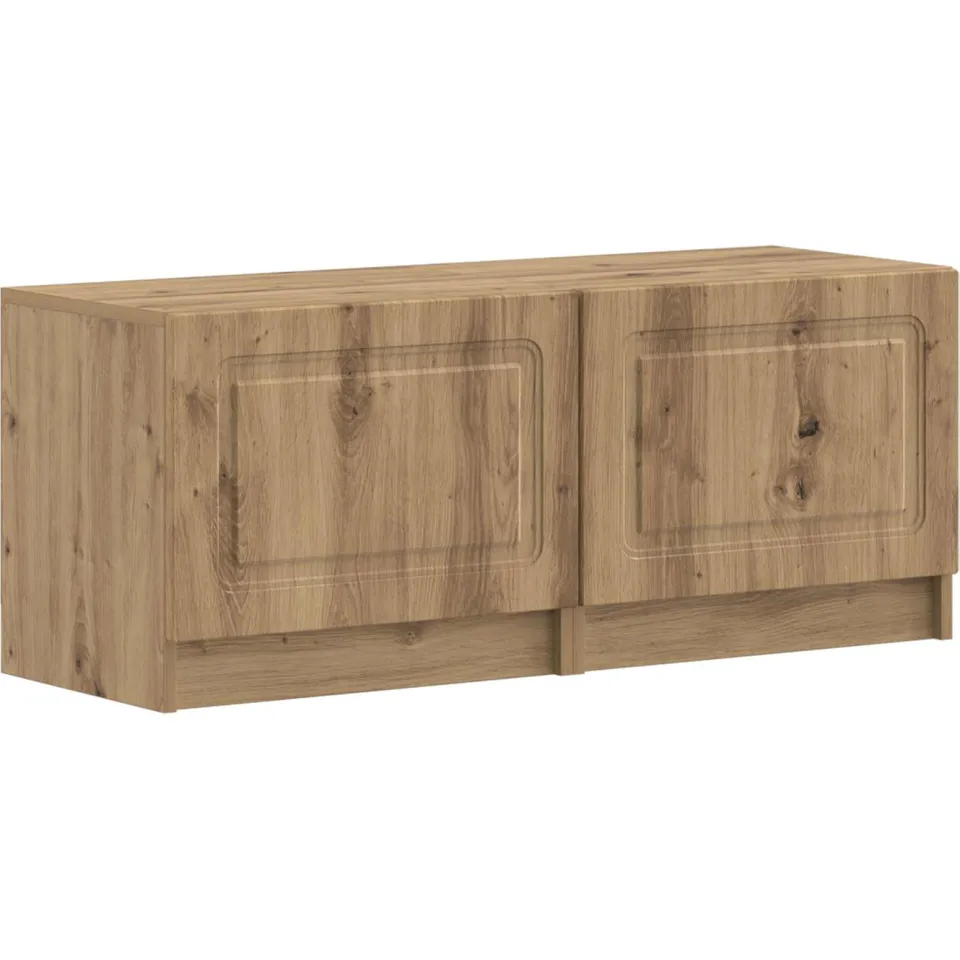 vidaXL LED tv-meubel UTRECHT 3 st Artisanaal eiken Bewerkt hout, foto 4