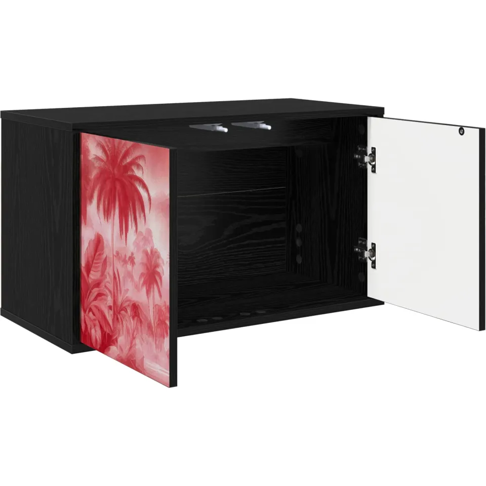 vidaXL Wandgemonteerd tv-meubel AACHEN 69 x 33 x 40 cm Zwart eiken