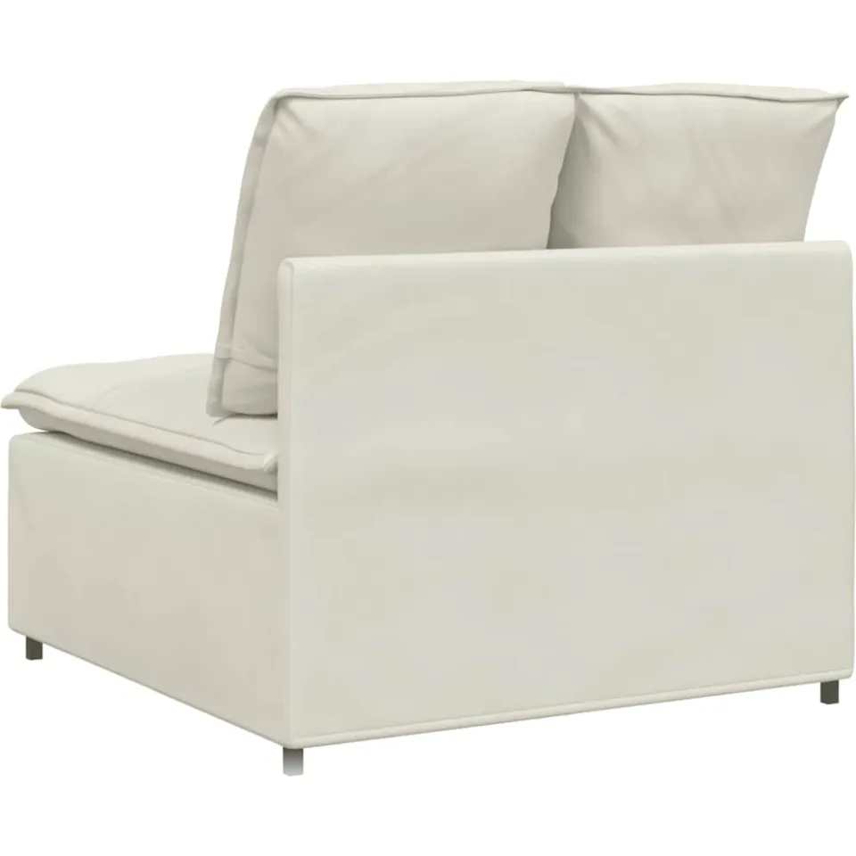 vidaXL Modulaire bank middenmodule met kussens 100 cm crèmekleurig, foto 4