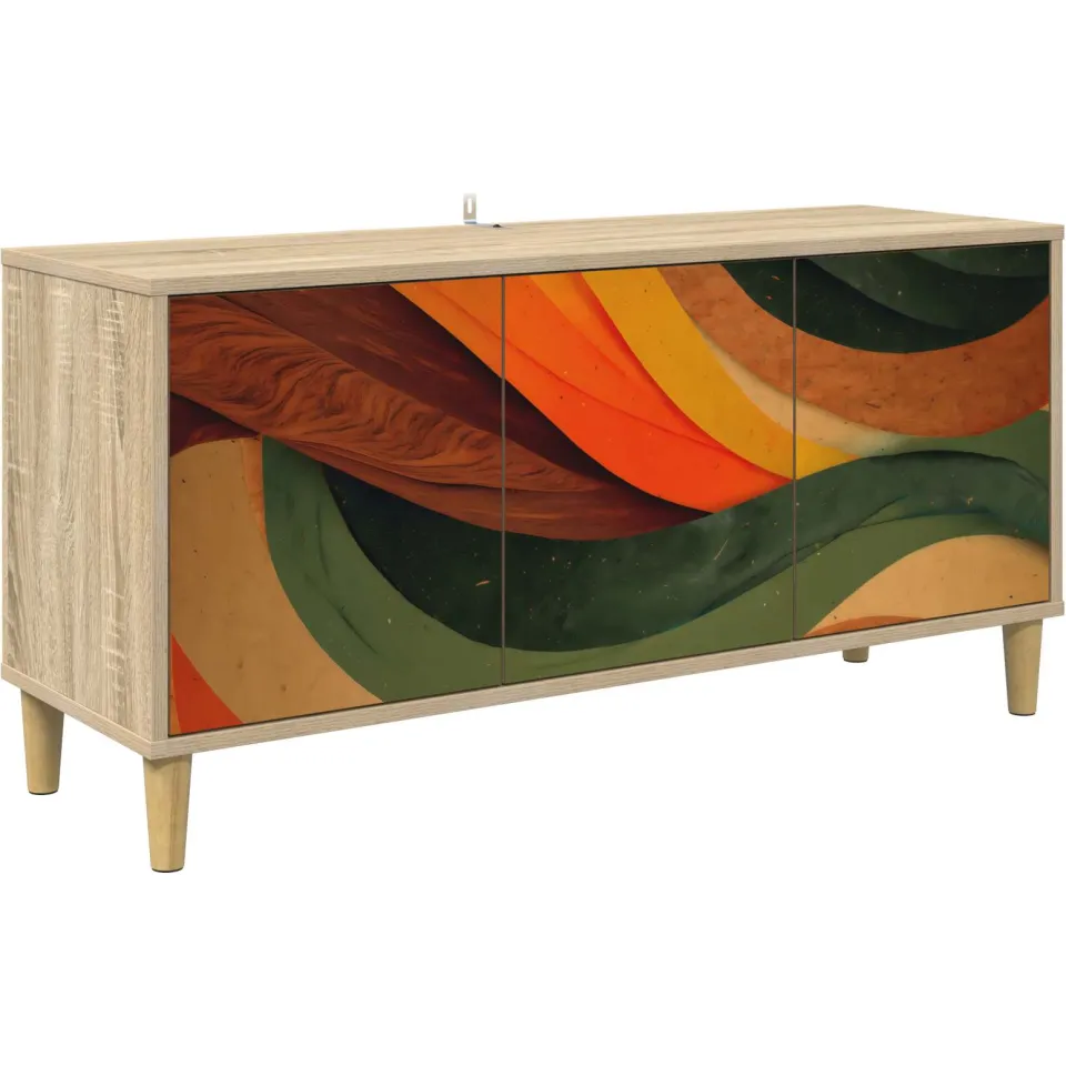 vidaXL Tv-meubel BONN 102 x 33 x 50 cm Sonoma Bewerkt hout bruin, foto 3