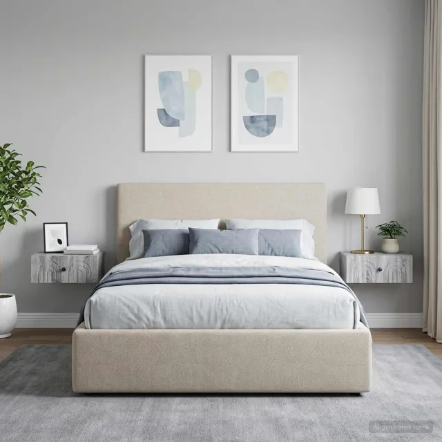 vidaXL Wandbeugel Bedkast 2 st Grijs sonoma 49 x 34,5 x 20 cm, foto 2