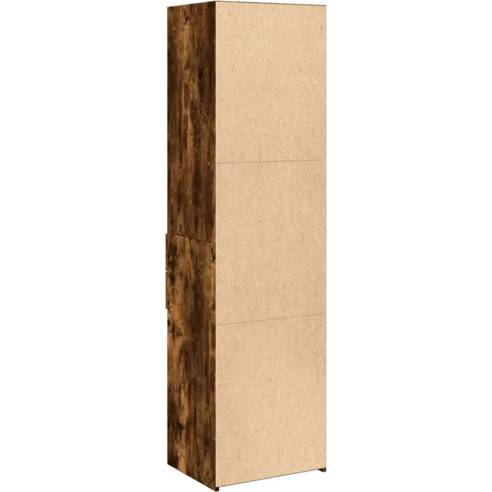 vidaXL Hoge kast 50x42,5x185 cm bewerkt hout gerookt eikenkleurig, foto 3