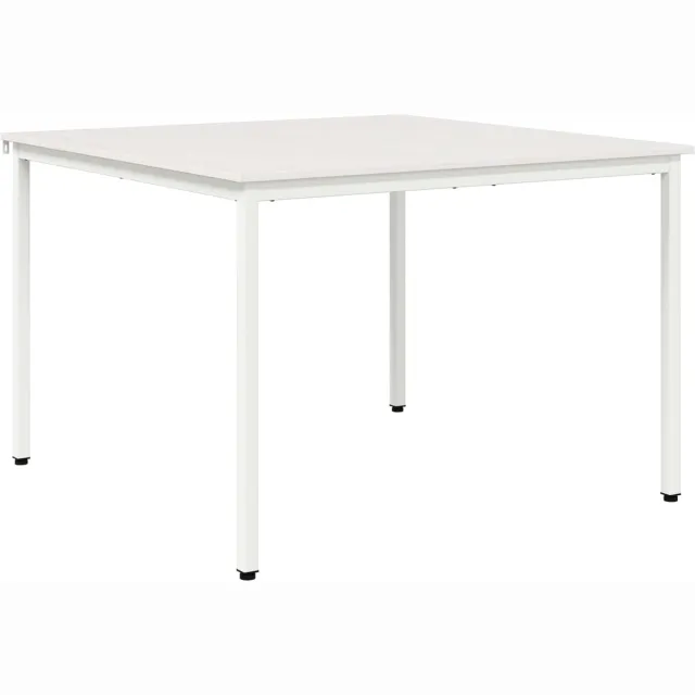 vidaXL Eettafel - 110 - x - 110 - x - 75 - cm - Massief - grenenhout - Wit - Vierkant