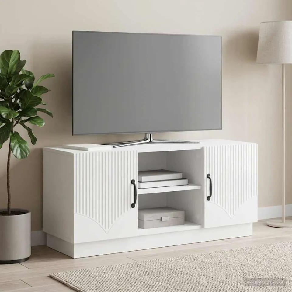 vidaXL TV-kast 102 x 34,5 x 47 cm Hoogglans Wit Bewerkt hout, foto 4