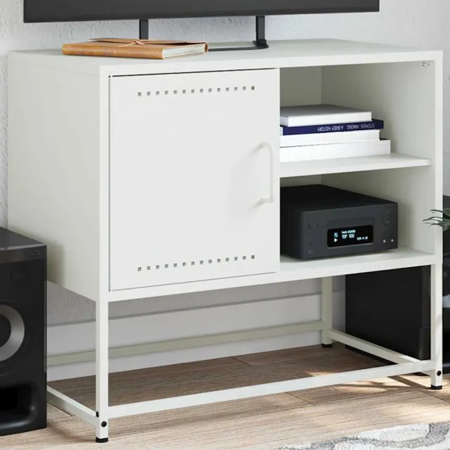 vidaXL Tv-meubel 68x39x60,5 cm staal wit