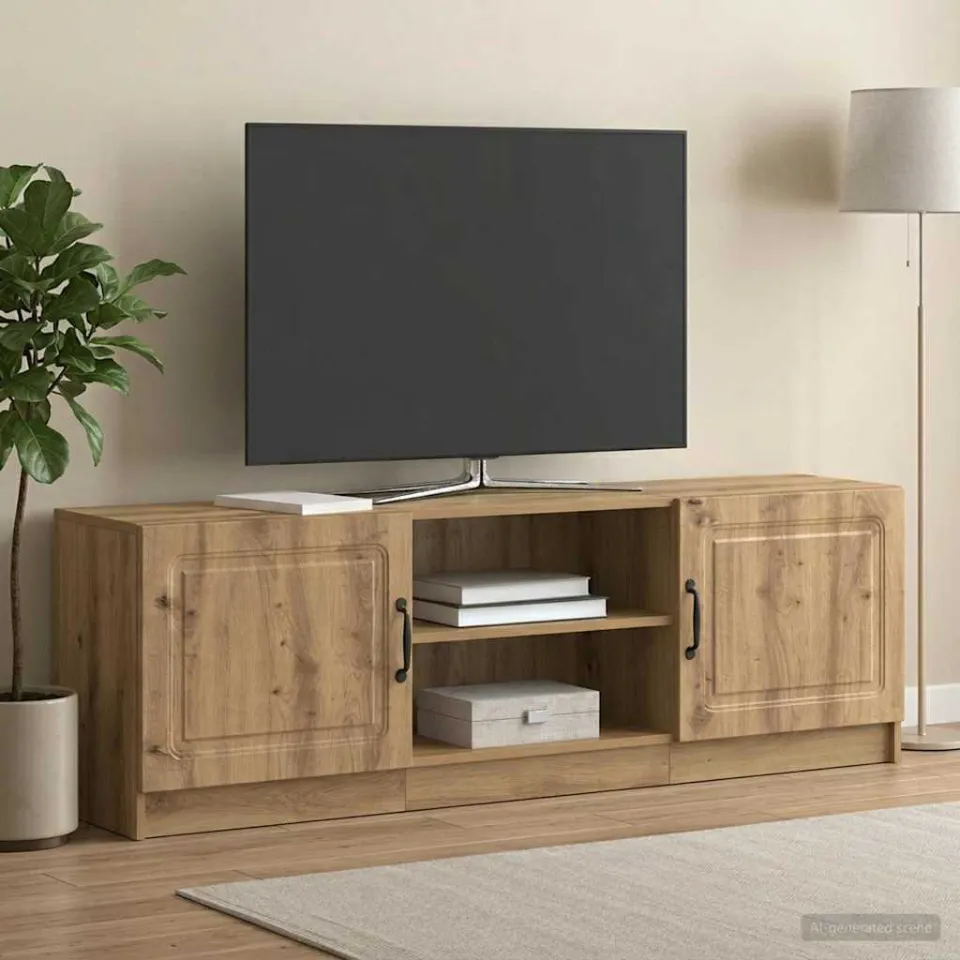 vidaXL TV-kast 150 x 31 x 47 cm Artisanaal eiken Bewerkt hout, foto 4
