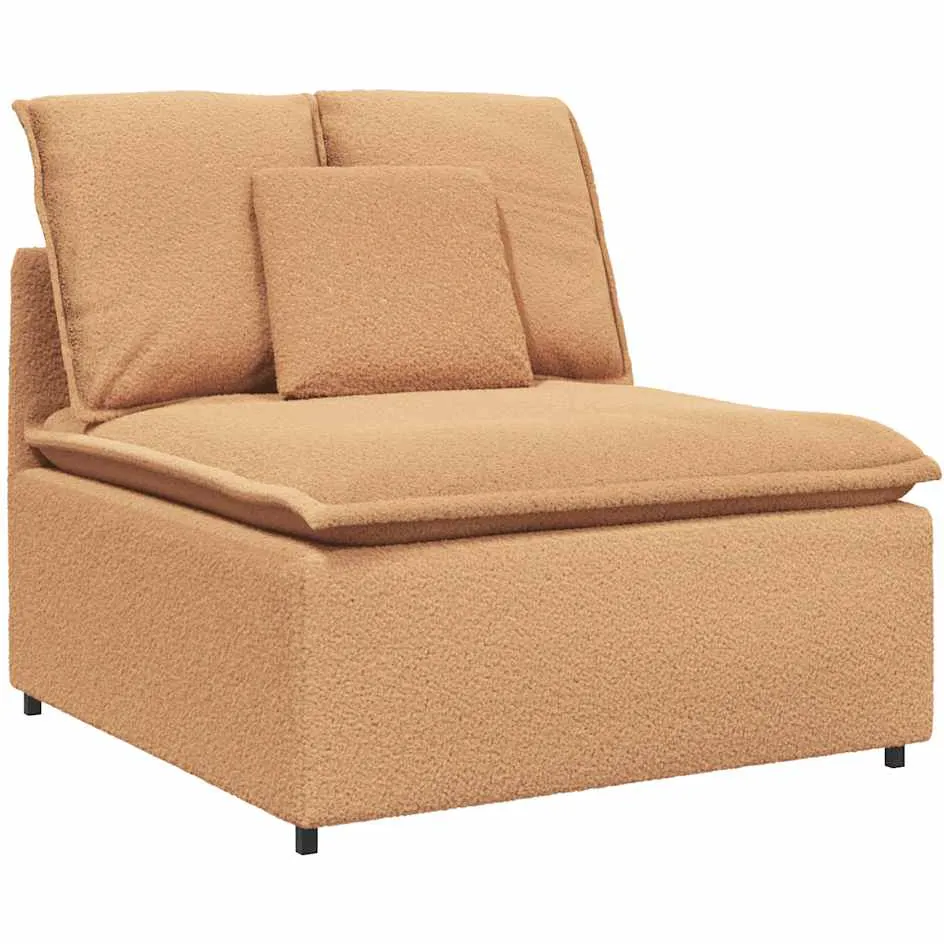 vidaXL Modulaire bank middenmodule met kussens 100 cm beige, foto 3