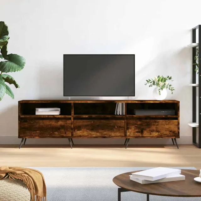 vidaXL Tv-meubel 150x30x44,5 cm bewerkt hout gerookt eikenkleurig, foto 2