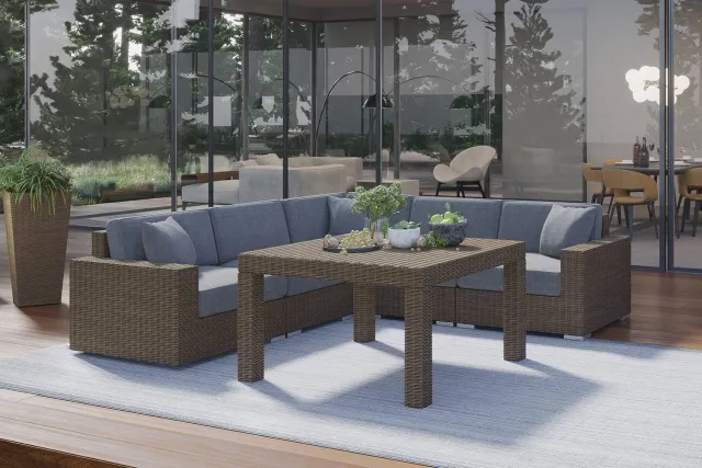 Oltre Milano III - Loungeset - Hoekopstelling - Zandkleurig - Technorattan Beige