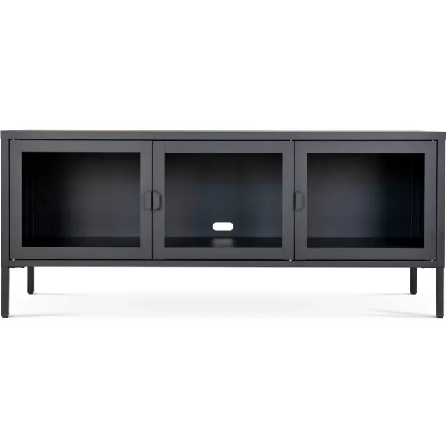 Artichok Ellis metalen tv meubel zwart - 130 x 40 cm