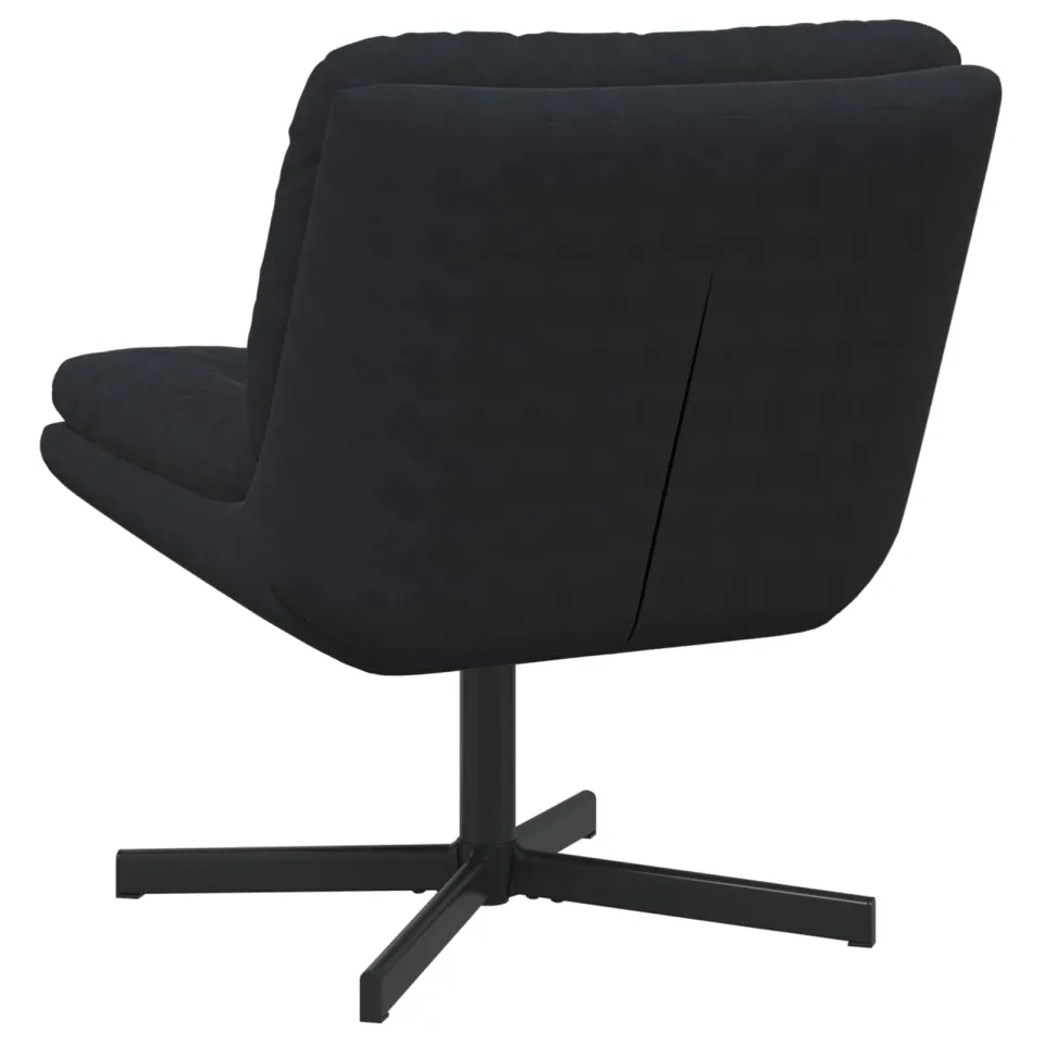 vidaXL Draaibare Relaxstoel Zwart 63 x 75 x 76 cm Fluweel, foto 4