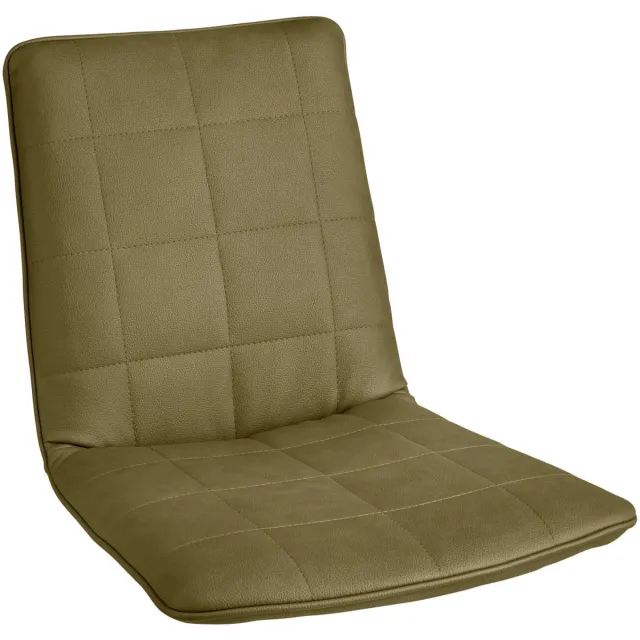 Vega 2x VEGA Zitschaal Milaria kunstleer; 60x48x46 cm (BxDxH); olijf; 2 stuk / verpakking