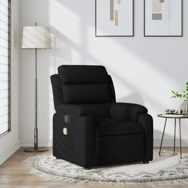 vidaXL Massagestoel - met - zwarte - stof