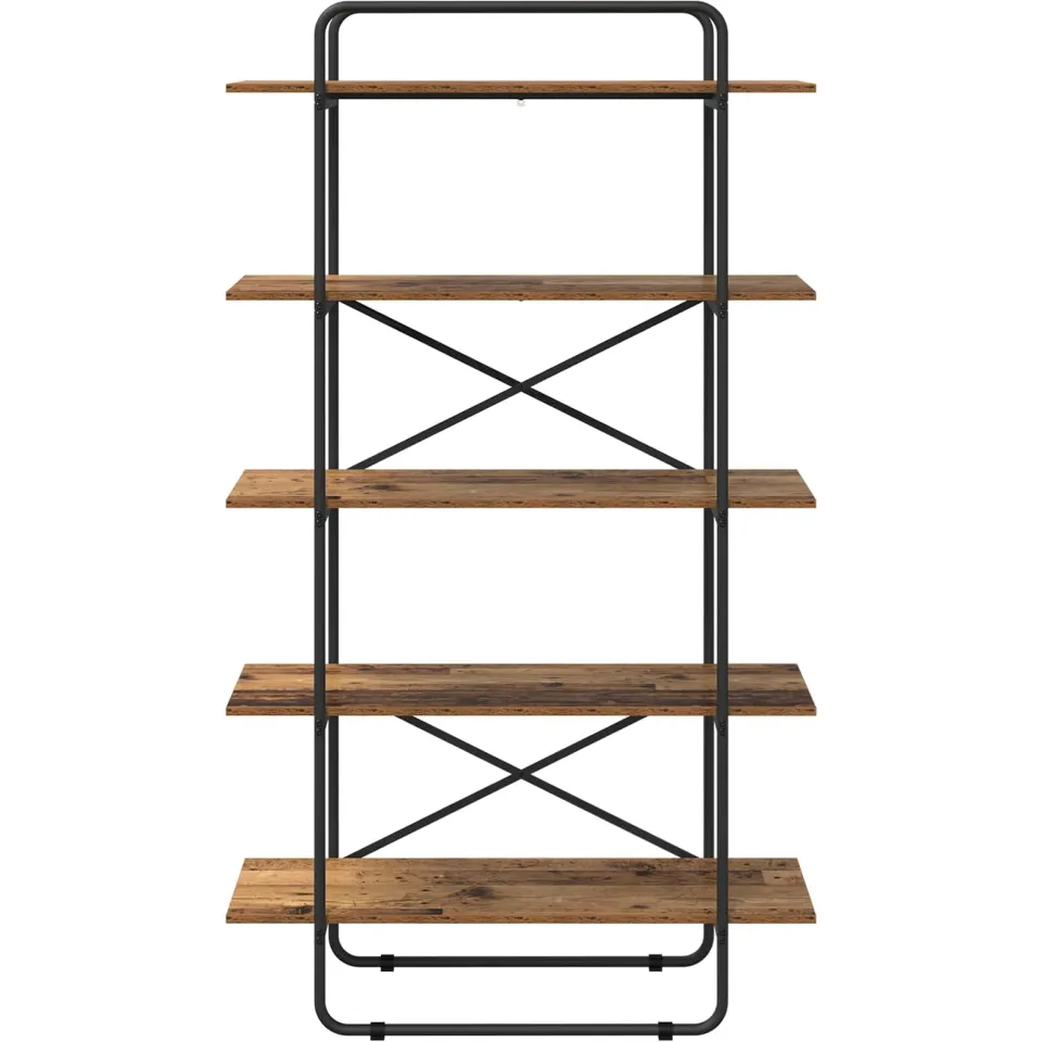 vidaXL Boekenrek 5-laags 100 x 35 x 175,5 cm PB Eikenhout Bruin
