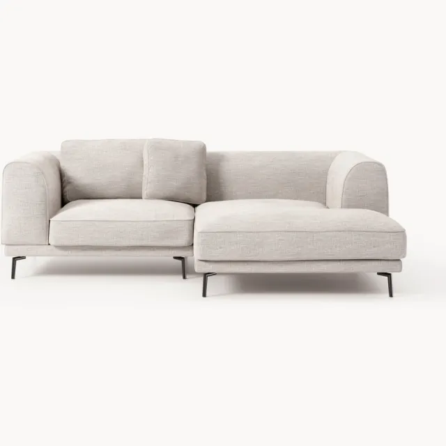 Westwing Collection Hoekbank Allpa (3-zits) Grijs