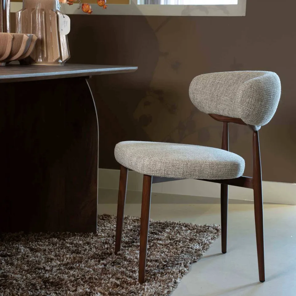 Giga Meubel Milan eetkamerstoel beige walnoot, foto 5