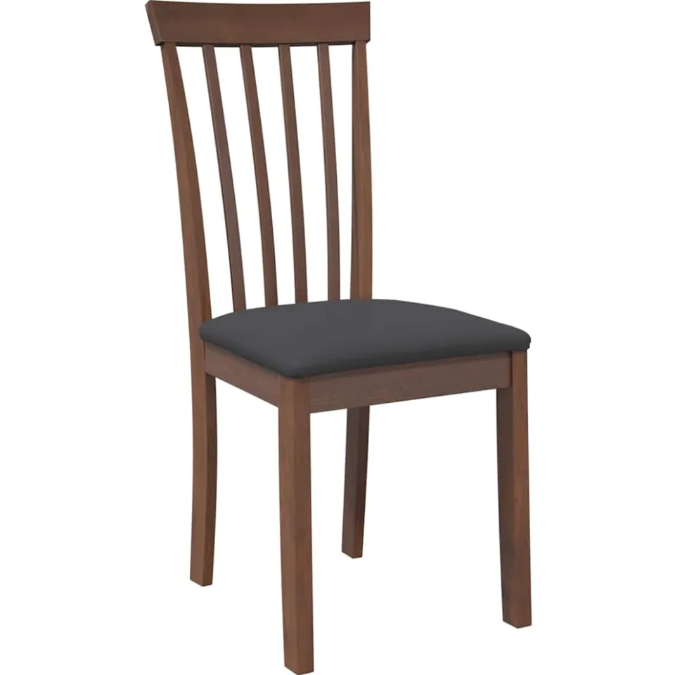 vidaXL Eetkamerstoelen met kussens 2 st massief hout rubber bruin, foto 4
