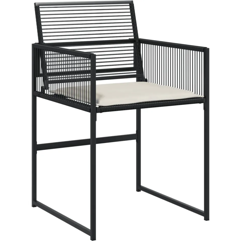 vidaXL 9-delige Tuinset poly rattan zwart, foto 4