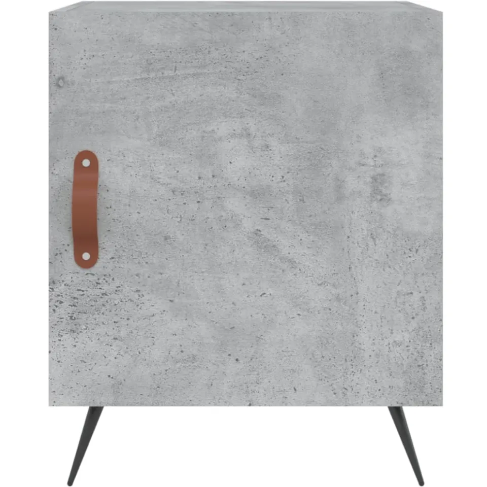 vidaXL Nachtkastjes 2 st 40x40x50 cm bewerkt hout betongrijs grijs, foto 4