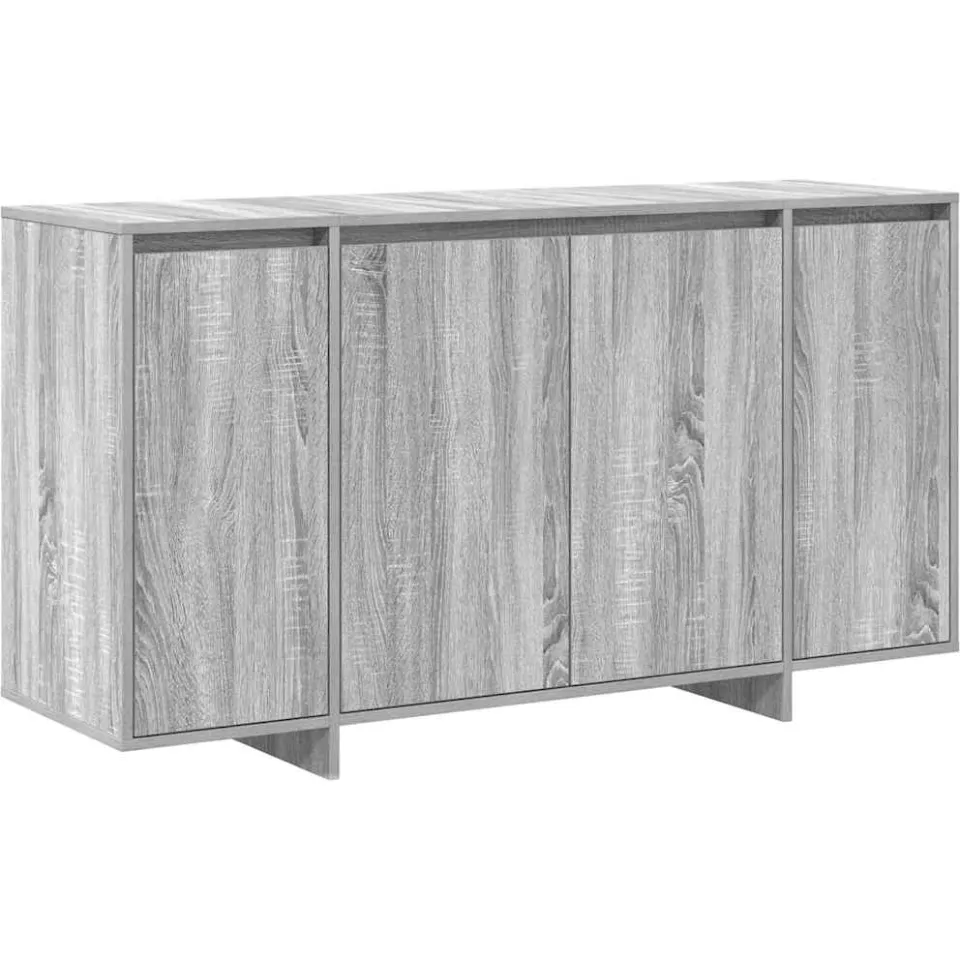 vidaXL Dressoir Grijs Sonoma 135 x 41 x 75 cm Bewerkt hout, foto 3