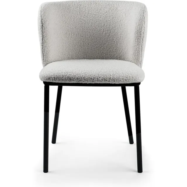 G***-M Eetkamerstoel Teddy Grijs - 53x55x76cm - Japandi - Giga Meubel - Set van 2