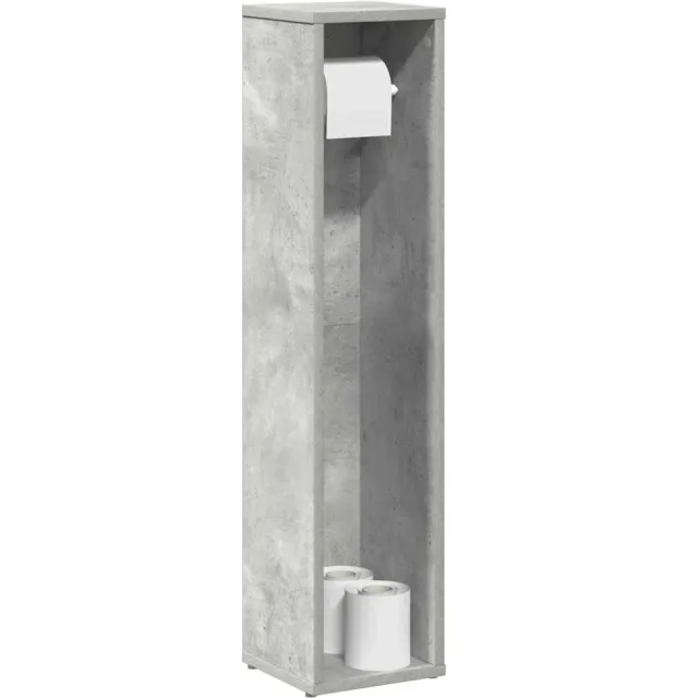 vidaXL Badkamerkast met rolhouder betongrijs 20,5x20x90 cm