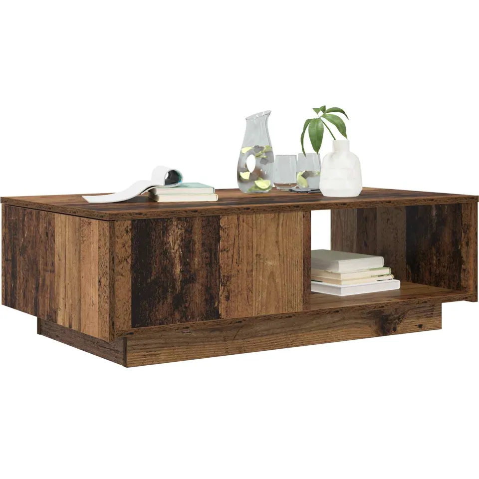 vidaXL Salontafel Oudhout 95 x 55 x 31 cm Bewerkt hout Bruin