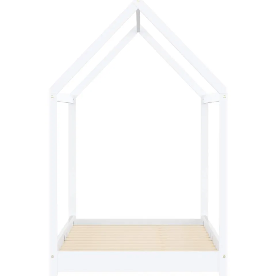 vidaXL Kinderbedframe massief grenenhout wit 90x200 cm, foto 4