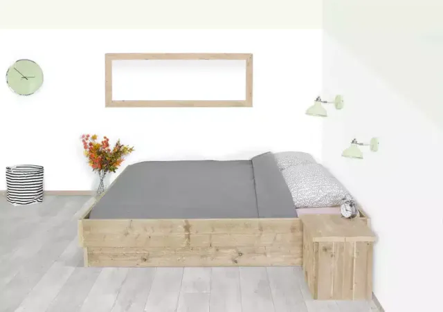Steigerhouten bed Maxim zonder hoofd-en voeteneind