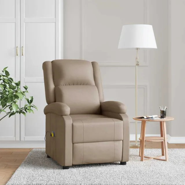 vidaXL Massagestoel kunstleer grijs, foto 2