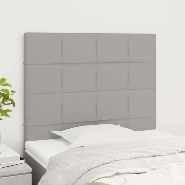 vidaXL Hoofdbord lichtgrijs 90x5x118/128 cm stof grijs