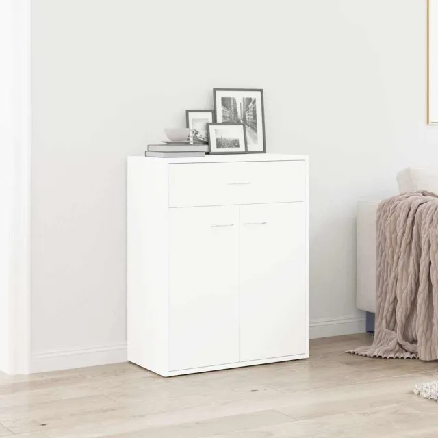 vidaXL Dressoir 60x30x75 cm bewerkt hout wit, foto 2