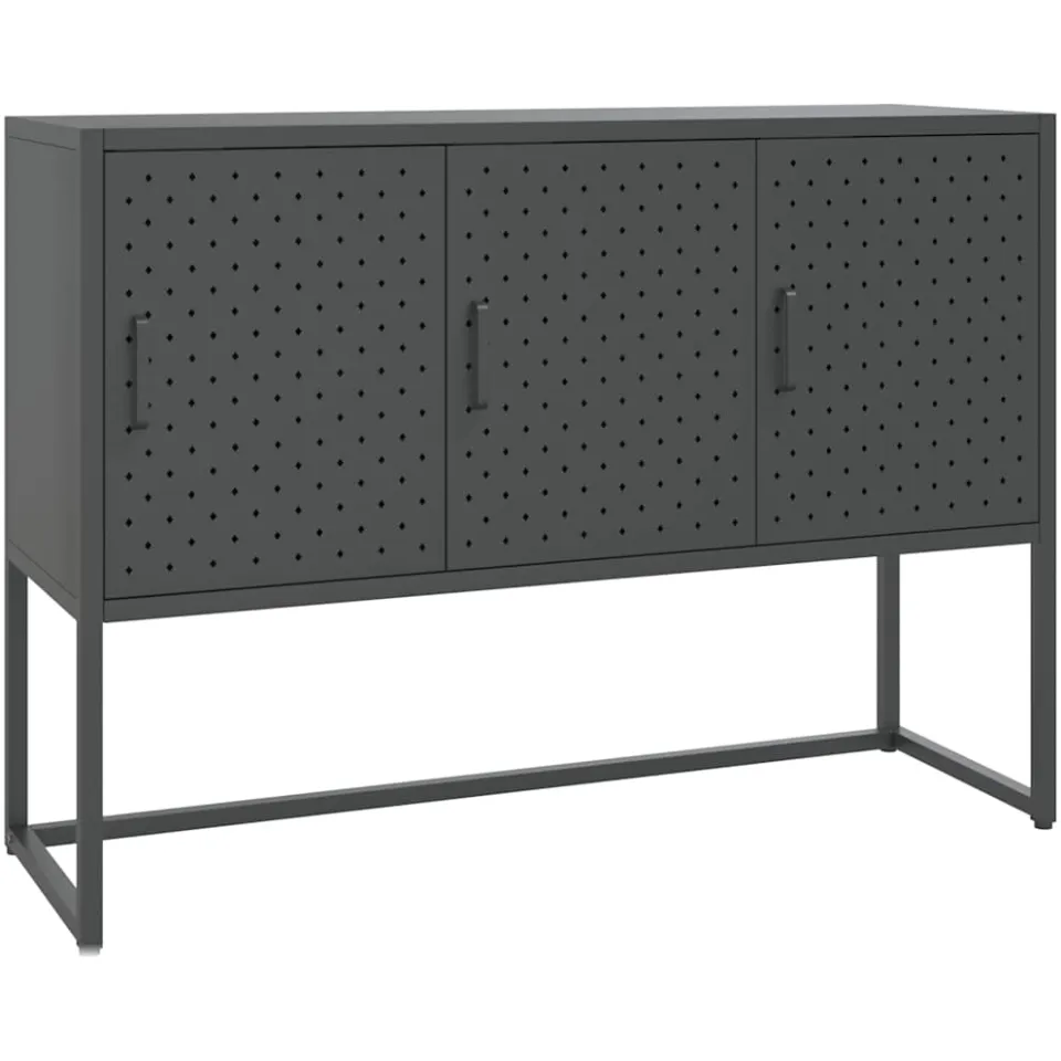 vidaXL Dressoir 105x35x75 cm staal antracietkleurig Anthraciet