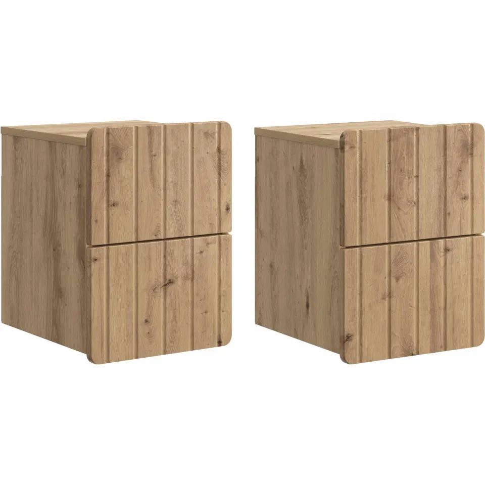 vidaXL Wandbeugel Bedkast 2 st Artisanaal eiken 33 x 34,5 x 43 cm, foto 3