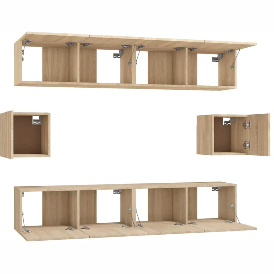 vidaXL 6-delige Tv-meubelset bewerkt hout sonoma eikenkleurig, foto 4
