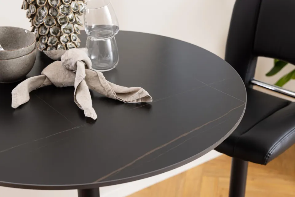 Bendt Ronde Bartafel / Statafel 'Tempest' Keramiek 80cm, Kleur Zwart, foto 5